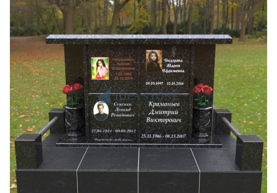 Четырёхъячеечный колумбарий с местом под вазу ЧКВ-420